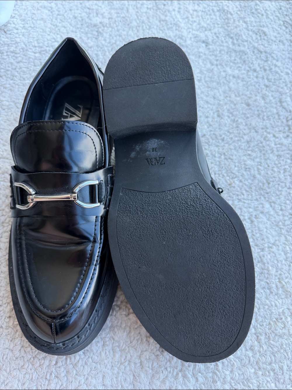 Women’s Black Leather Bit Loafers - Picture 3 of 5